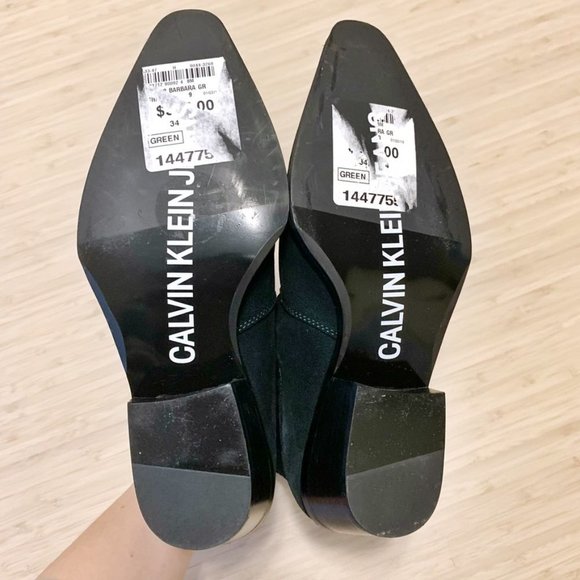 Calvin Klein Jeans Suede Pointy Toe Ankle Boots - Picture 5 of 8